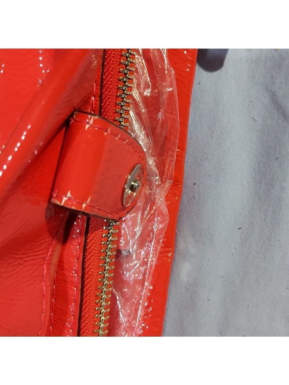 Coach Peyton Patent Leather Turnkey Satchel Carryall Coral handbag purse - Picture 7 of 12